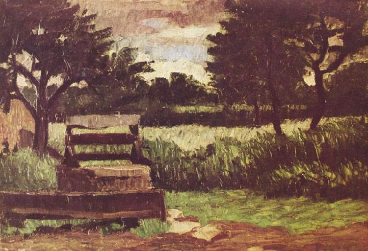 Paul Cezanne Landschaft mit Brunnen oil painting image